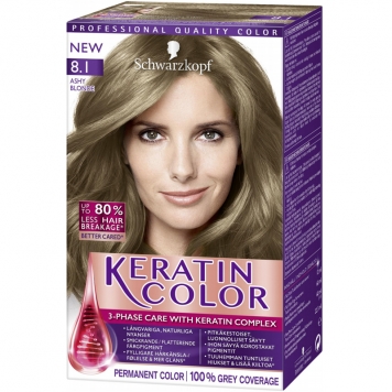 Hårfärg "Keratin Color Ashy Blonde" - 38% rabatt