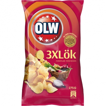 Chips "3xLök" 275g - 32% rabatt
