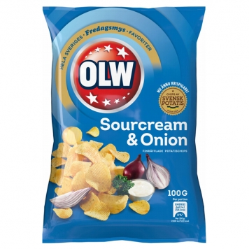 Chips "Sourcream & Onion" 100g - 33% rabatt