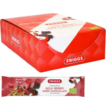 Hel Låda Frukt- & Nötbars "Goji & Dark Choco" 24 x 35g - 65% rabatt