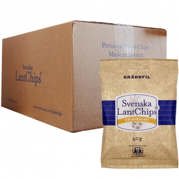 Hel Låda Chips Gräddfil 20 x 40g - 38% rabatt