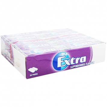 Hel låda Tuggummin "Extra Superberries" 30-pack - 77% rabatt