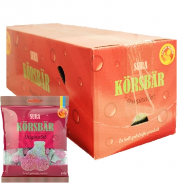 Hel Låda Godis "Sura Körsbär" 15 x 150g - 56% rabatt