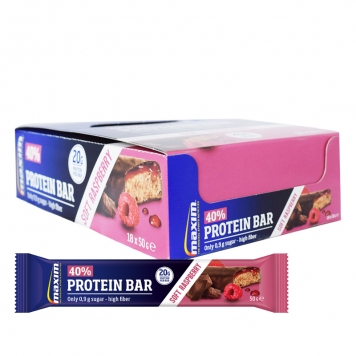 Hel Låda Proteinbars "Soft Raspberry" 18 x 50g - 55% rabatt