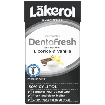 Pastiller "Dentafresh Licorice & Vanilla" 36g - 44% rabatt