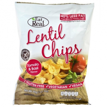 Lins-chips "Tomato & Basil" 40g  - 33% rabatt