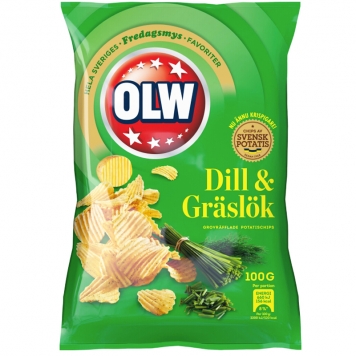 Chips Dill & Gräslök 100g - 22% rabatt