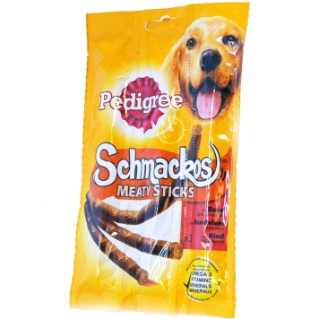 Hundgodis "Schmackos Meat Sticks" 3 x 11g - 27% rabatt