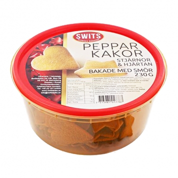 Pepparkakor "Stjärnor & Hjärtan" 230g - 75% rabatt