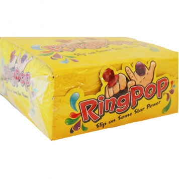 Hel Låda Godis "Ring Pop" 24 x 14g - 80% rabatt