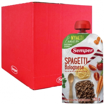 Hel Låda Barnmat Spagetti Bolognese 12 x 120g - 87% rabatt