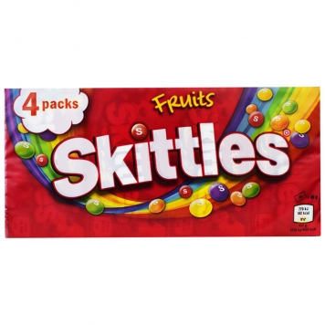 Godis "Skittles Fruit" 4 x 45g - 34% rabatt