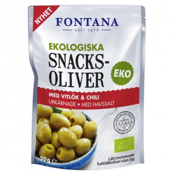 Snacksoliver Vitlök & Chili 50g - 70% rabatt