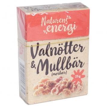 "Valnötter & Mullbär" 25g - 22% rabatt