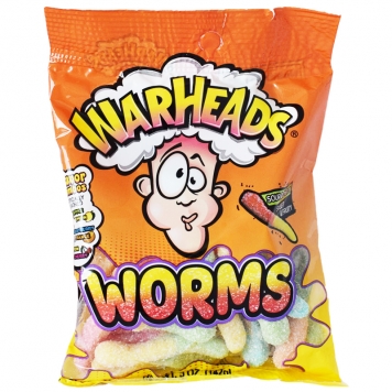Godis "Warheads Worms" 142g - 54% rabatt