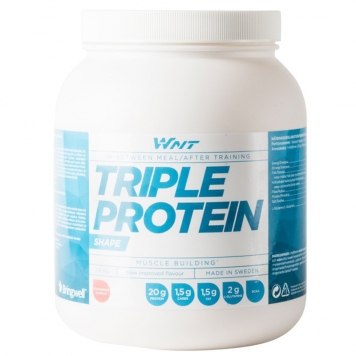 Proteinpulver "Triple Protein" Jordgubb 1kg - 23% rabatt