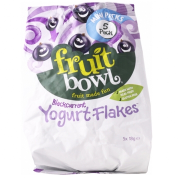 Fruktsnacks "Blackcurrant Yoghurt Flakes" 5 x 18g - 48% rabatt